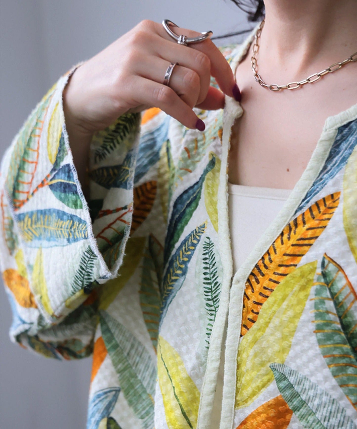 NUUUII Keyhole Neckline, 100% Cotton, Botanical Print Pullover Ladies