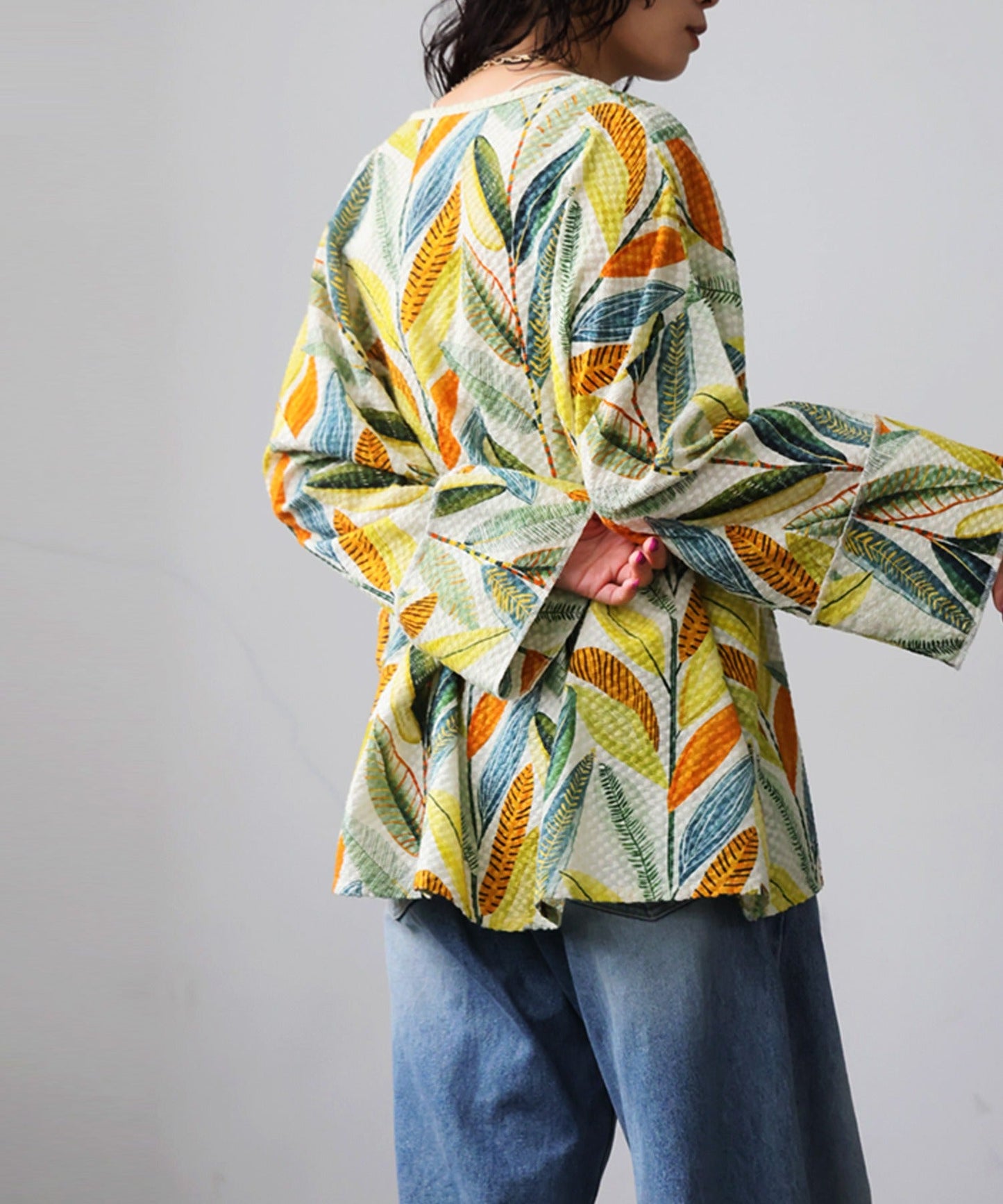 NUUUII Keyhole Neckline, 100% Cotton, Botanical Print Pullover Ladies
