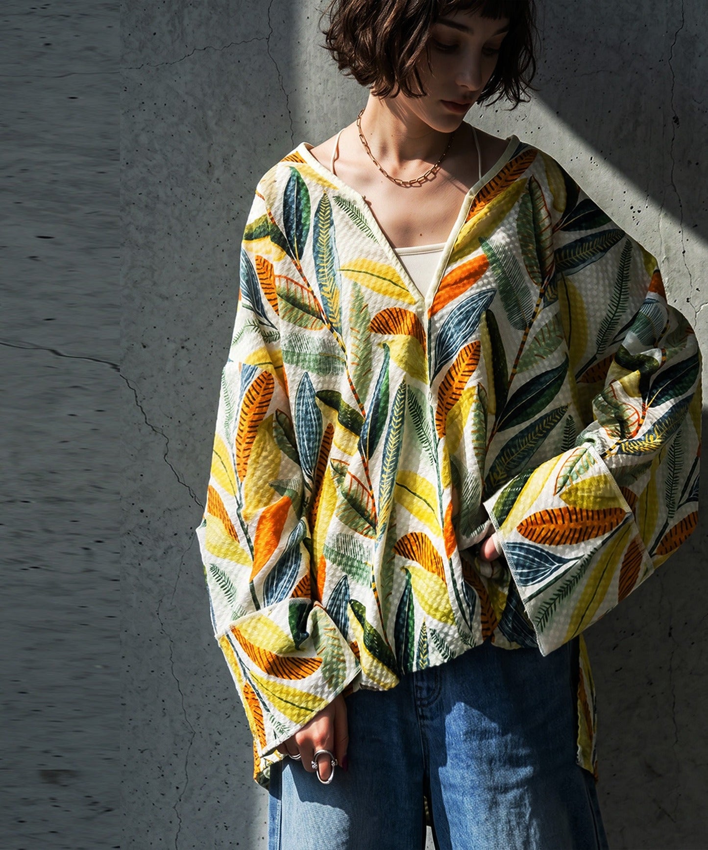 NUUUII Keyhole Neckline, 100% Cotton, Botanical Print Pullover Ladies