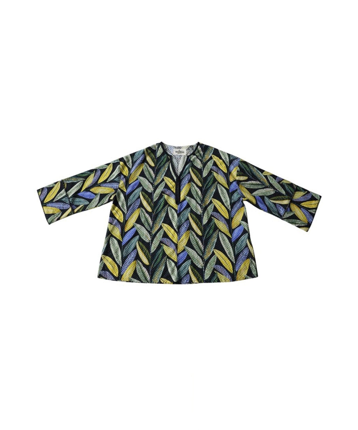NUUUII Keyhole Neckline, 100% Cotton, Botanical Print Pullover Ladies