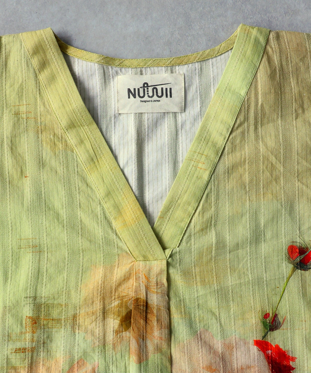 NUUUII 100% Cotton Art Print Floral Wide Silhouette Blouse Ladies