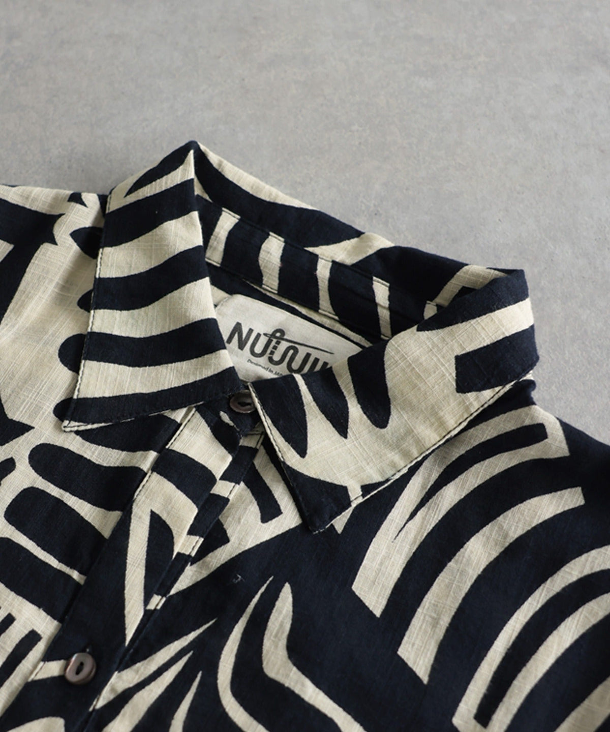NUUUII Leaf Pattern 100% Cotton Shirt Dress Ladies