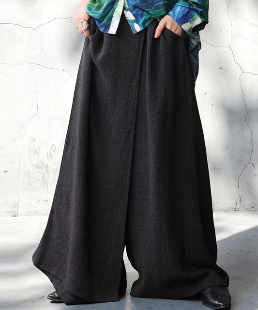 NUUUII Wrap-Style Skirt-Like Wide-Leg Pants Ladies