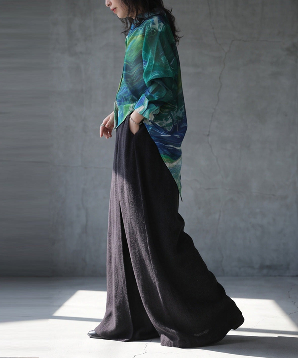 NUUUII Wrap-Style Skirt-Like Wide-Leg Pants Ladies