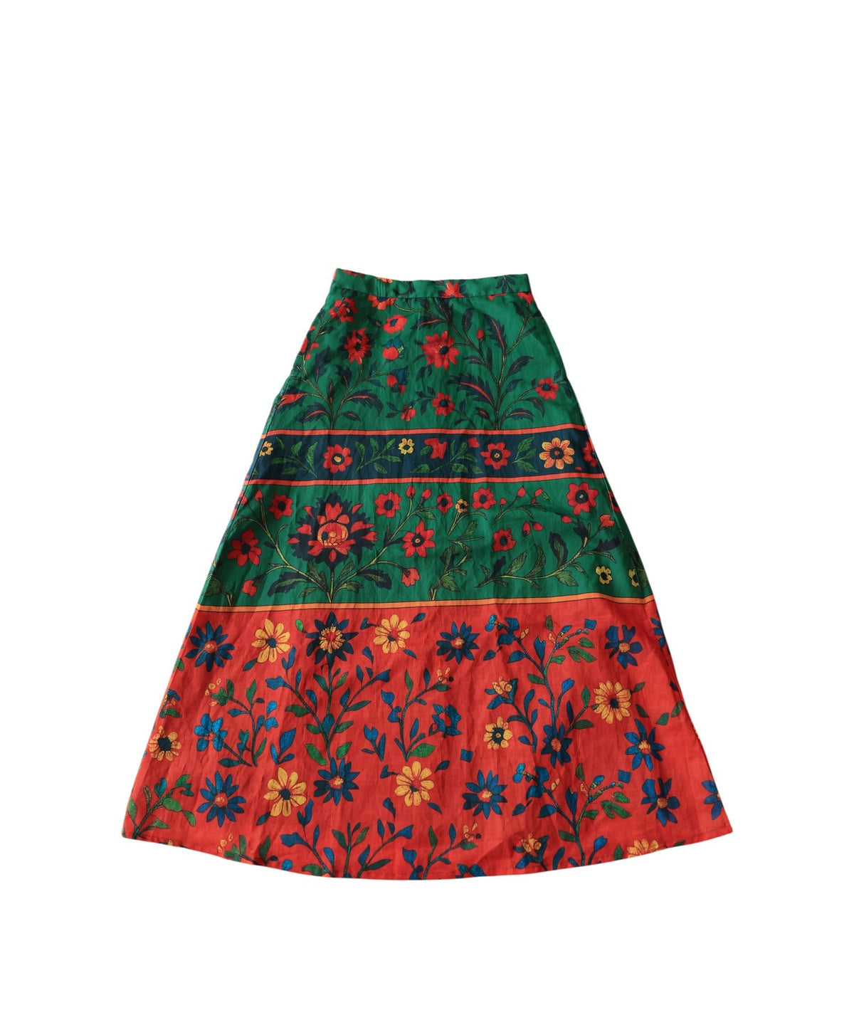 NUUUII Botanical Print Floral Flared Long Skirt Ladies
