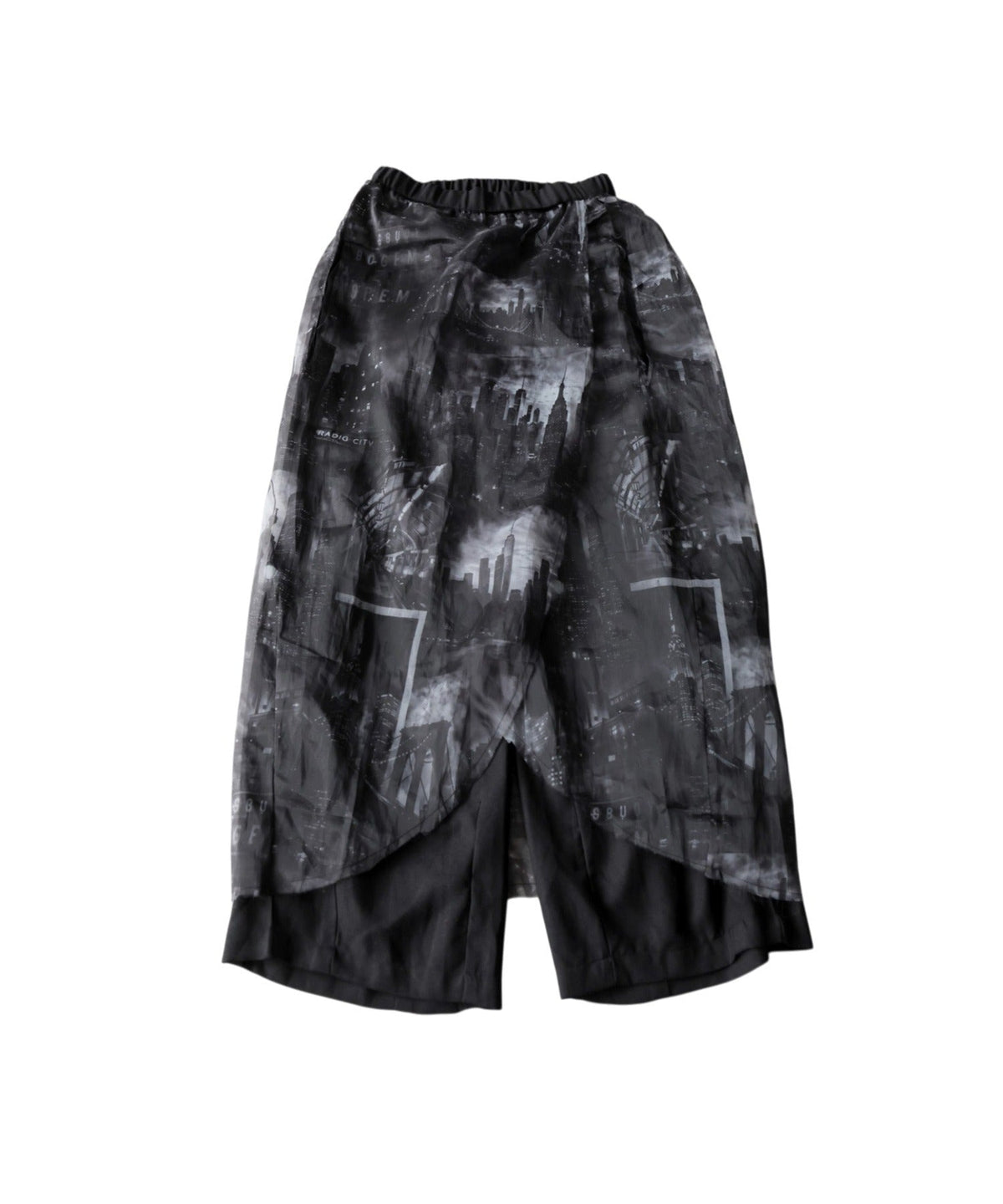 NUUUII City Print Sheer Wide-Leg Pants Ladies