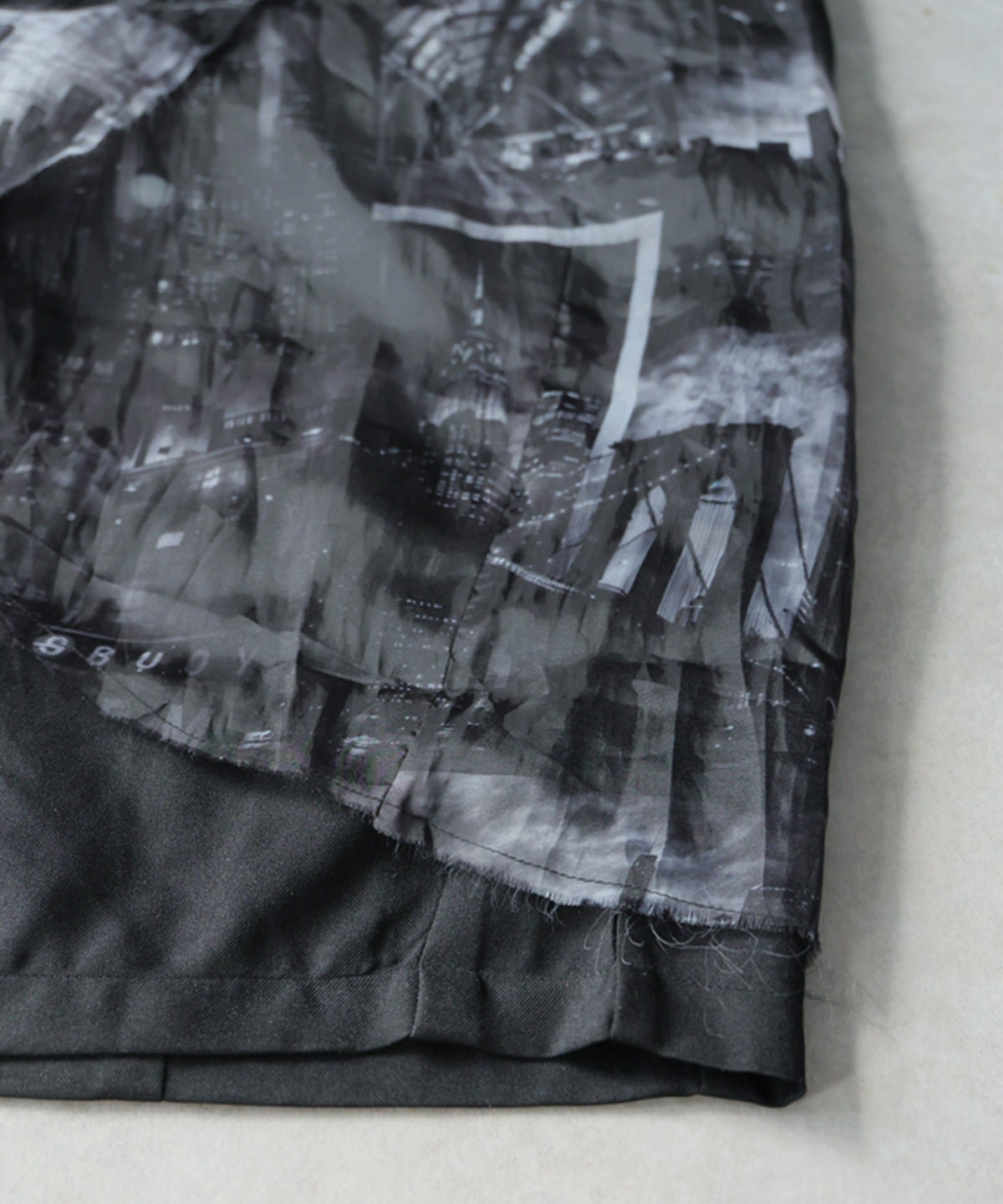 NUUUII City Print Sheer Wide-Leg Pants Ladies