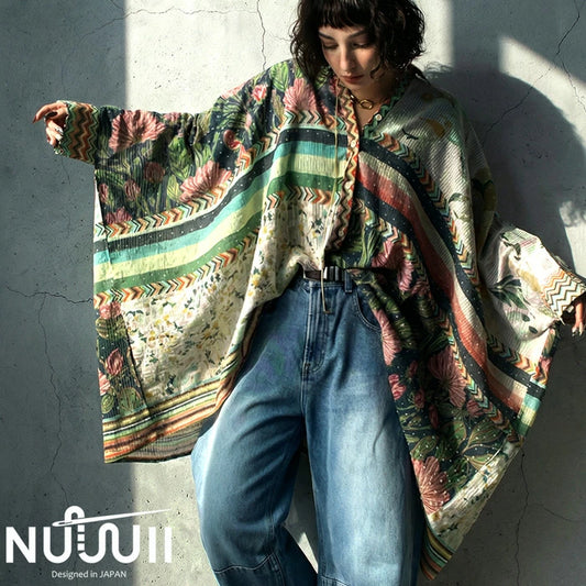 NUUUII Dobby Weave Print Blouse Ladies