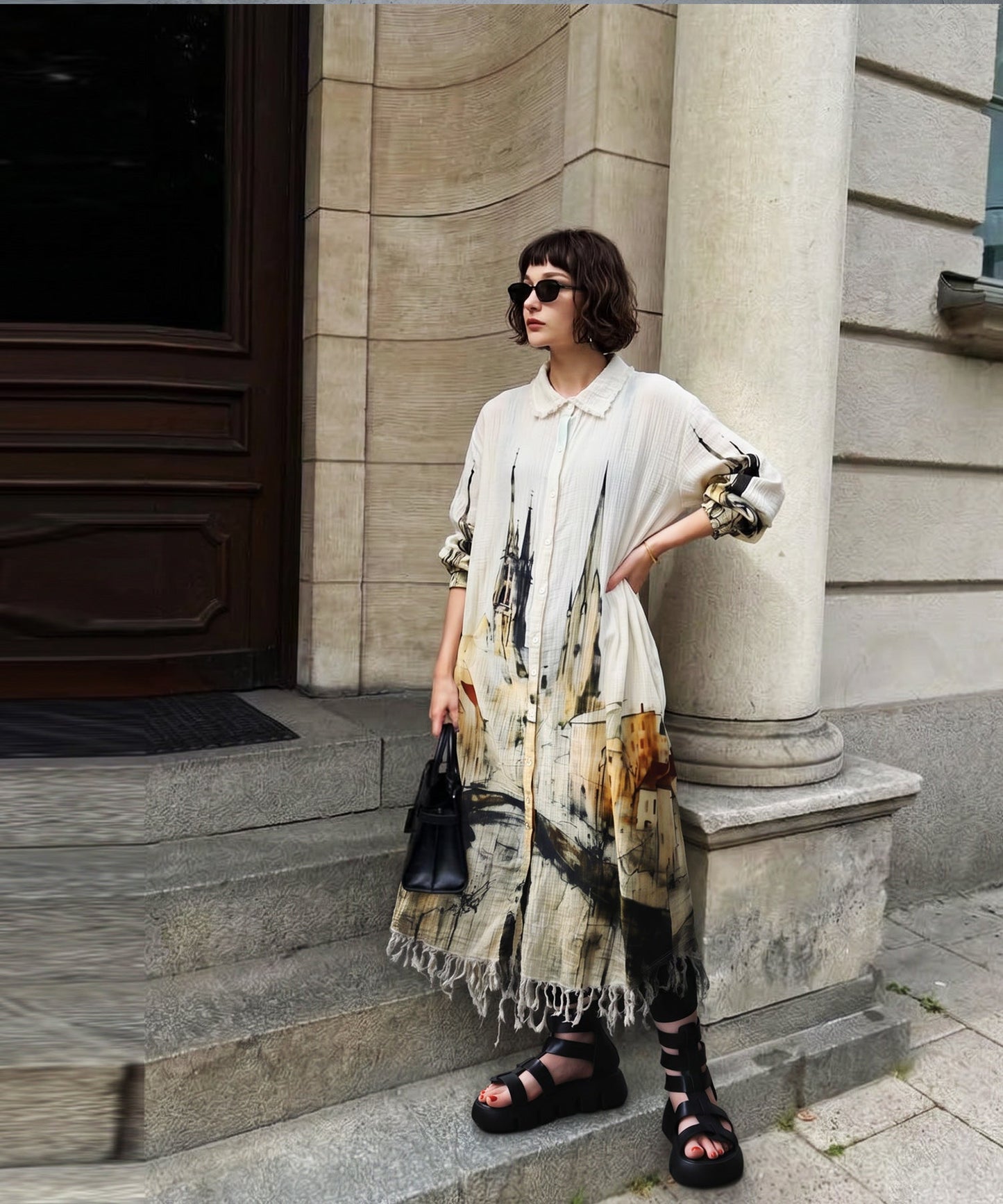 NUUUII Double Gauze Shirt Dress Ladies