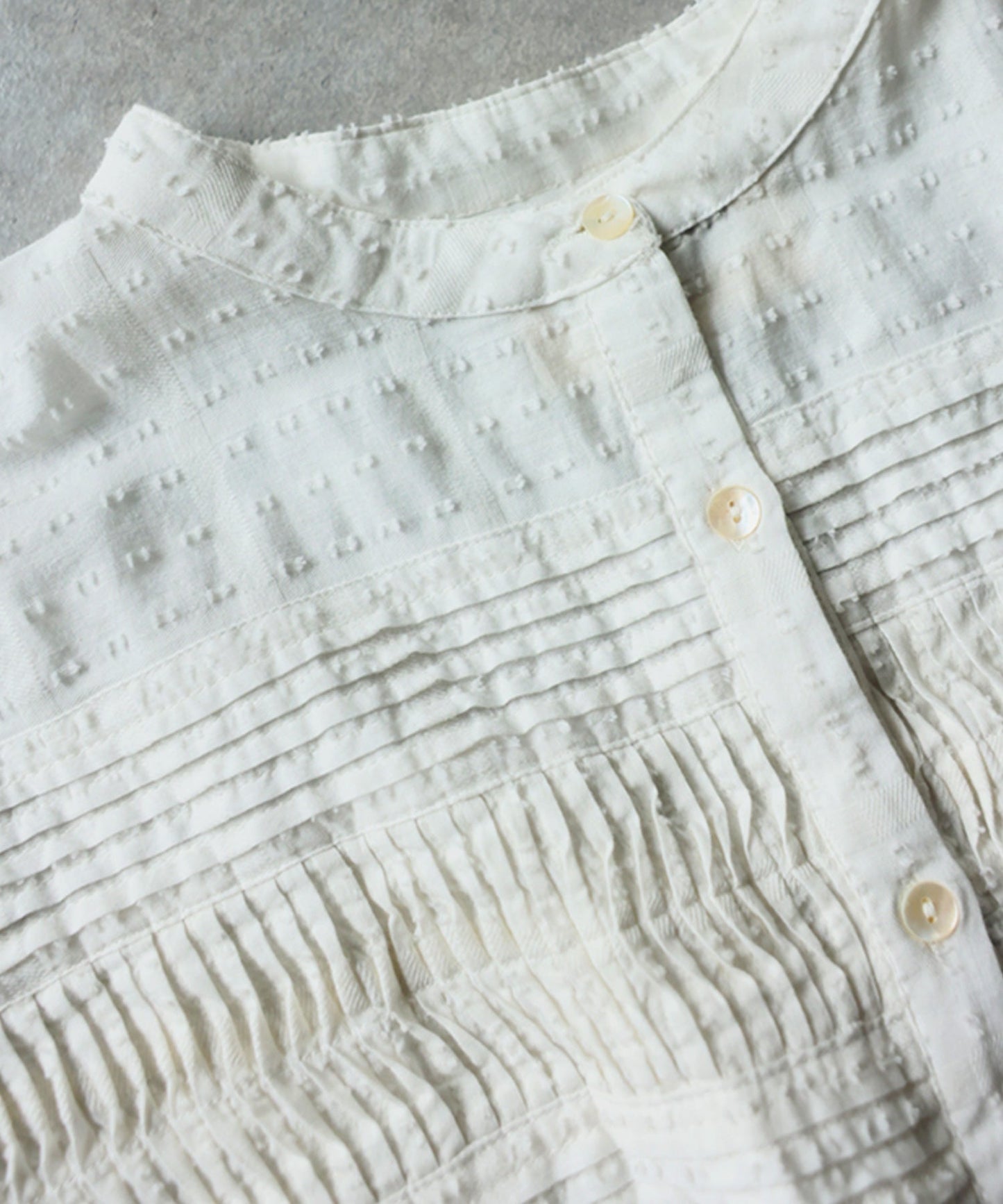 NUUUII 100% Cotton Dobby Weave Dolman Sheer Shirt Ladies