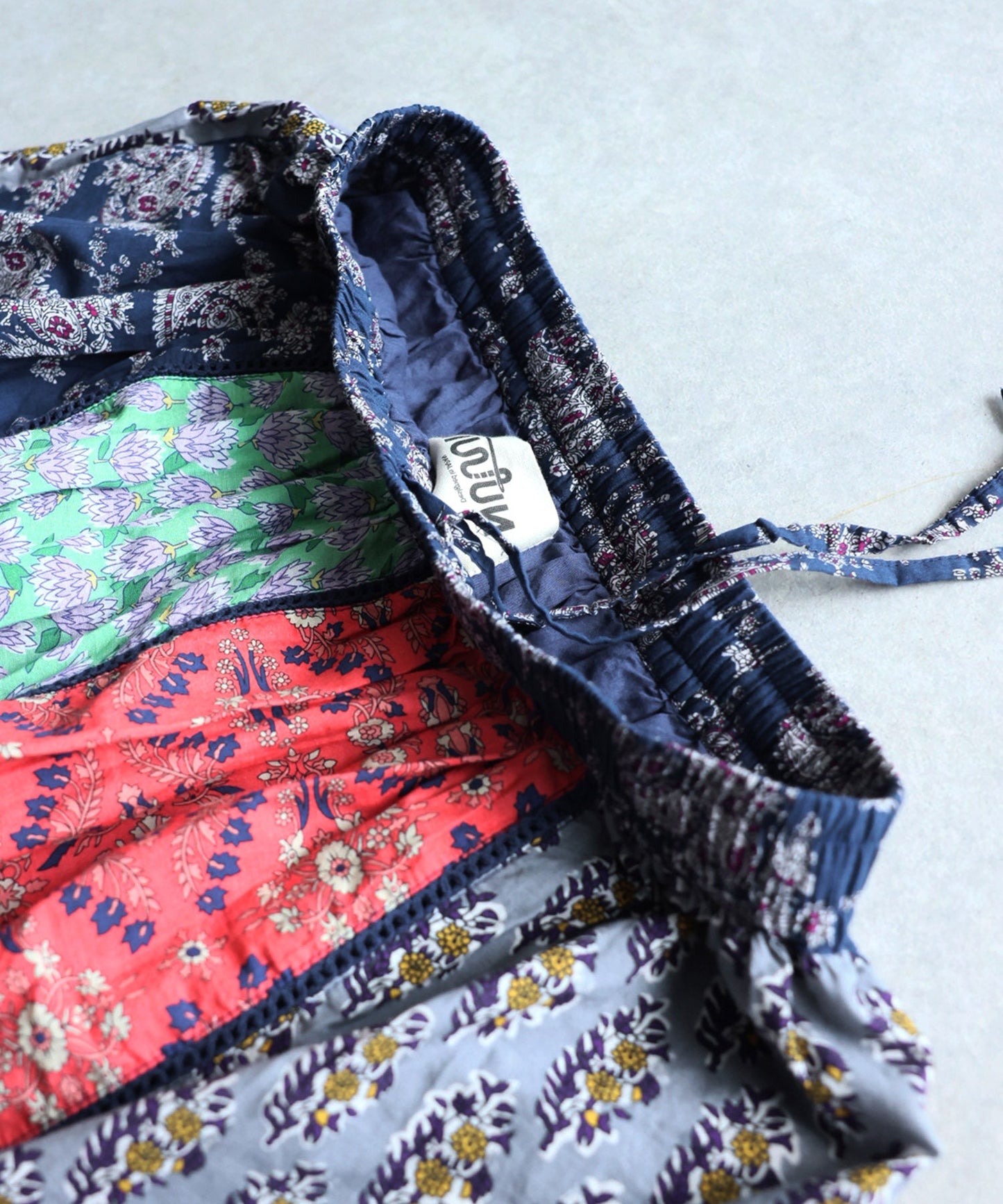 NUUUII Patchwork Flared Scarf, 100% Cotton Skirt Ladies