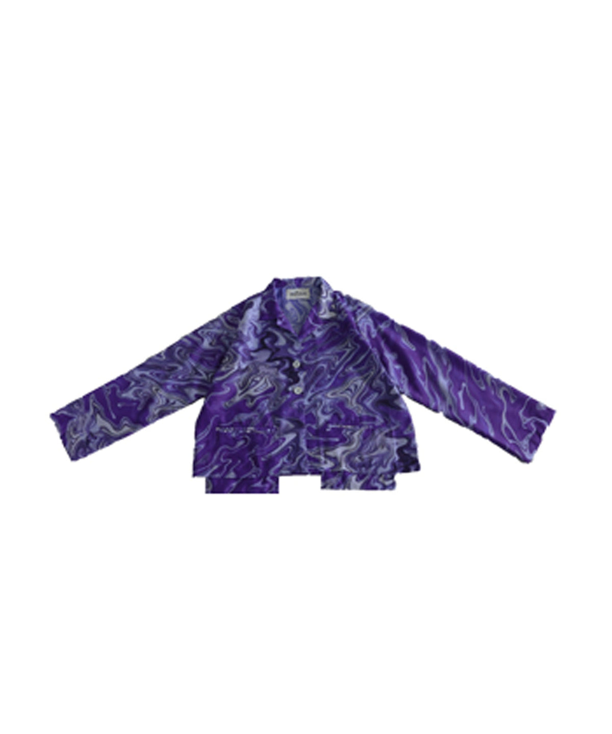 NUUUII Marble Pattern Open Collar Shirt Jacket Ladies