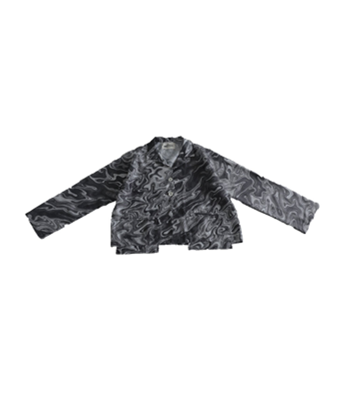 NUUUII Marble Pattern Open Collar Shirt Jacket Ladies