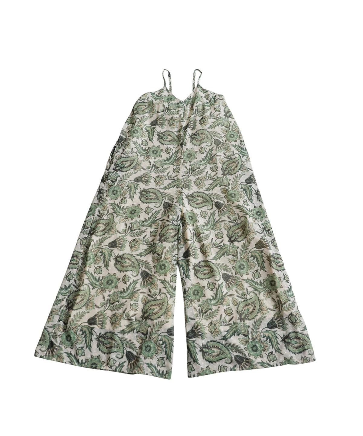 NUUUII Botanical Print Polka Dot Georgette Overalls