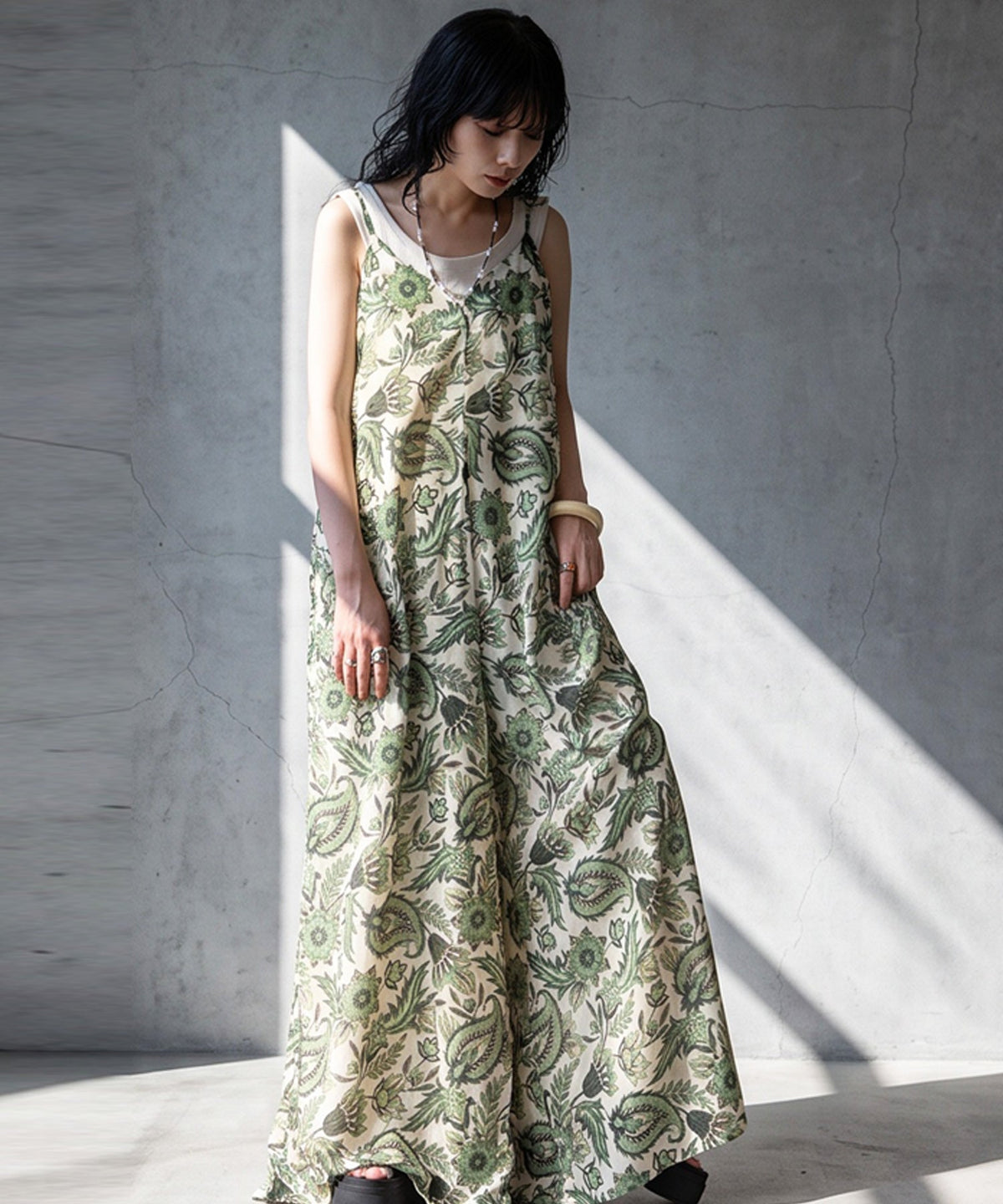 NUUUII Botanical Print Polka Dot Georgette Overalls