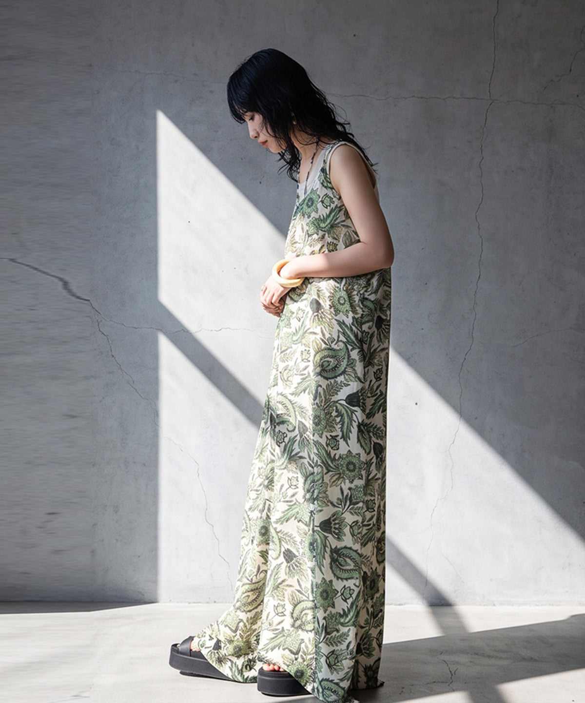 NUUUII Botanical Print Polka Dot Georgette Overalls