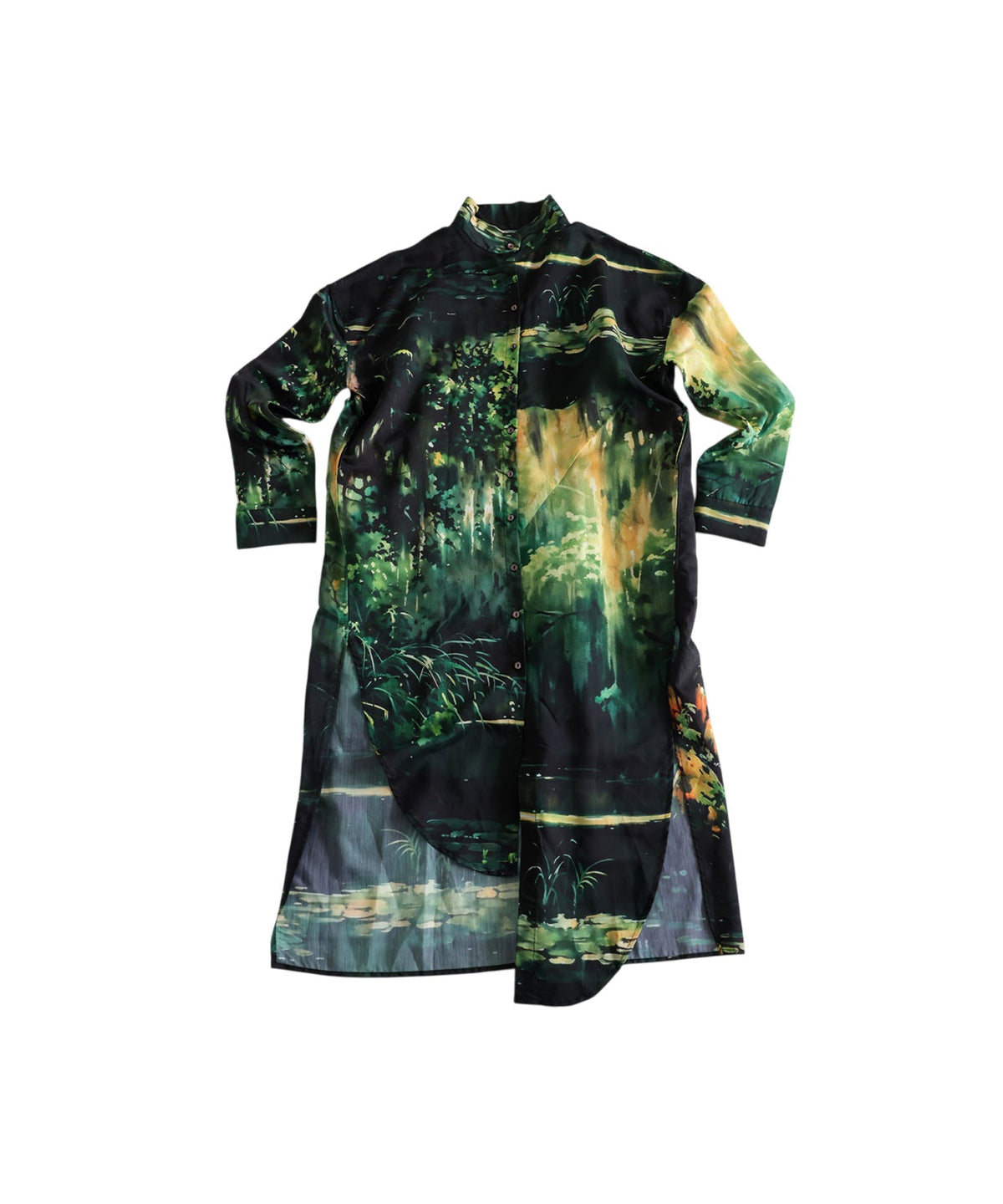 NUUUII Art Print Long Shirt Dress Ladies