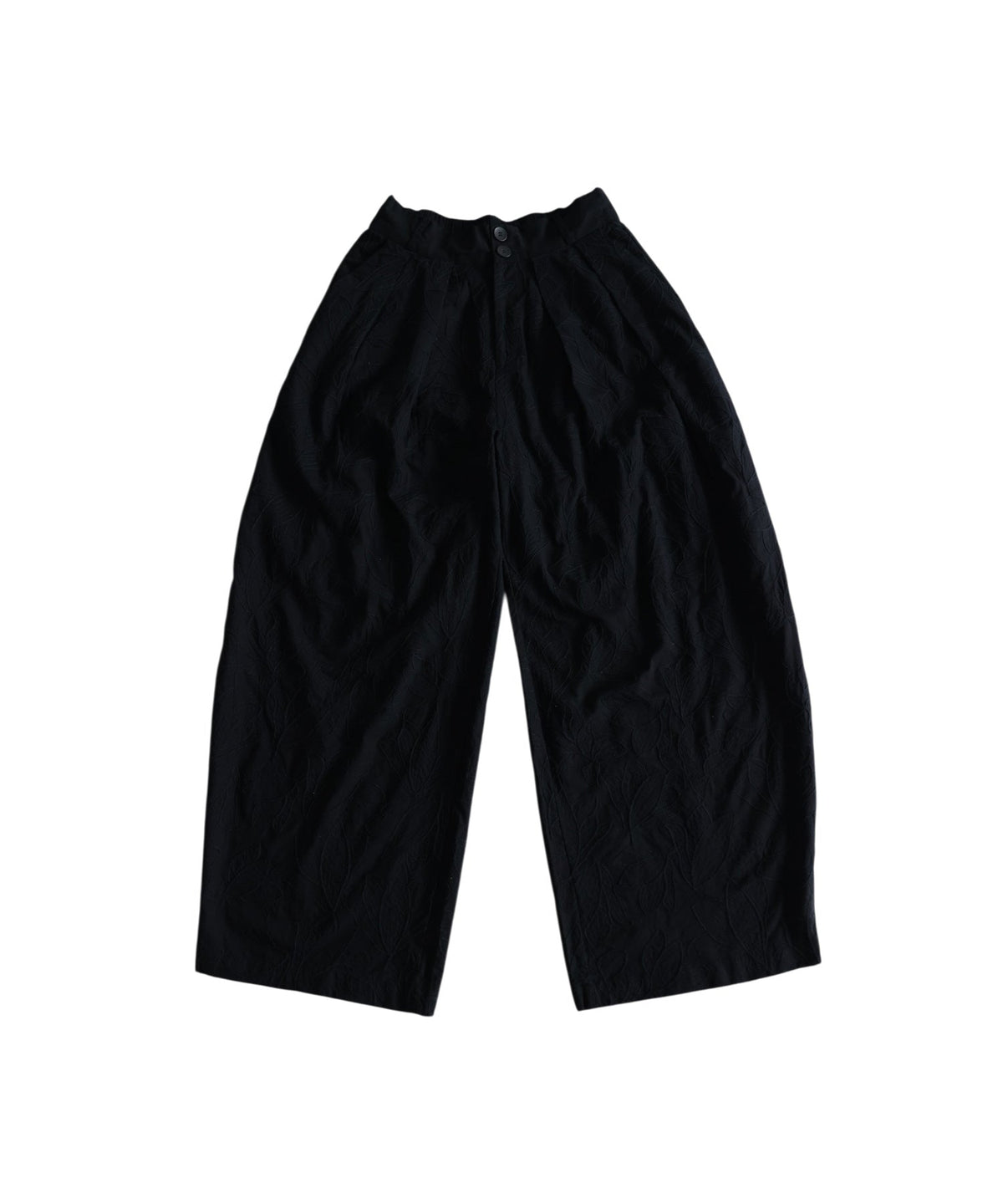 NUUUII Floral Embroidered Wide-Leg Pants With Pleats Ladies