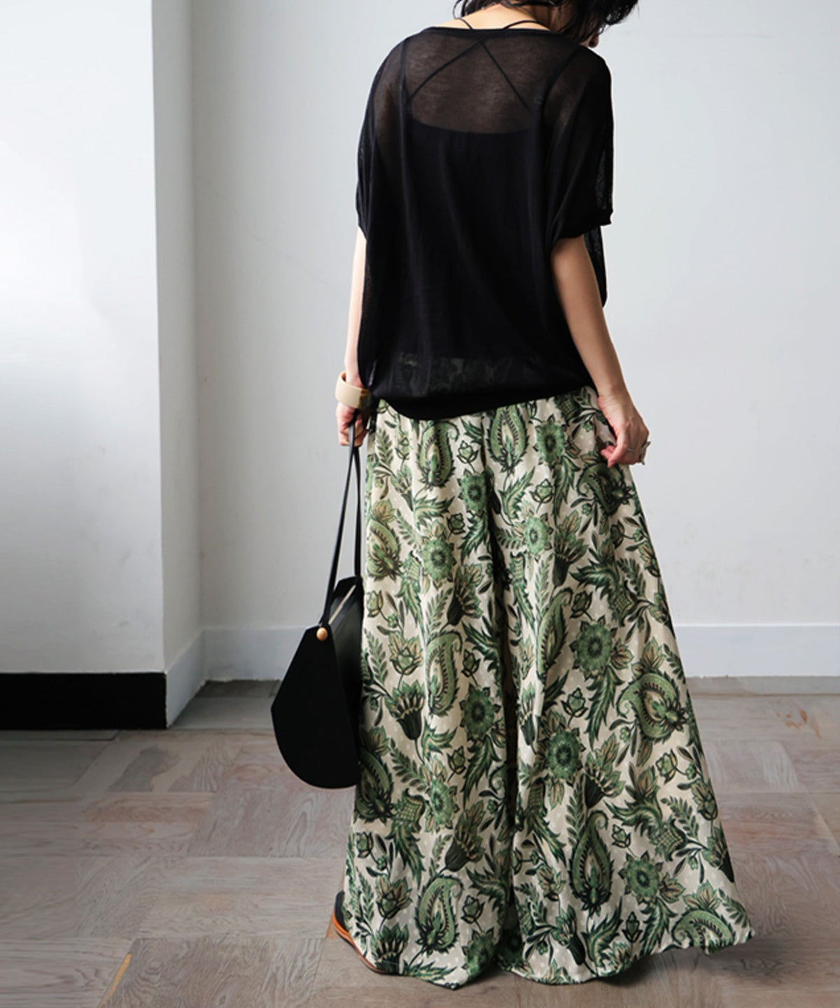 NUUUII Paisley Print Botanical Print Flared Wide Pants Ladies