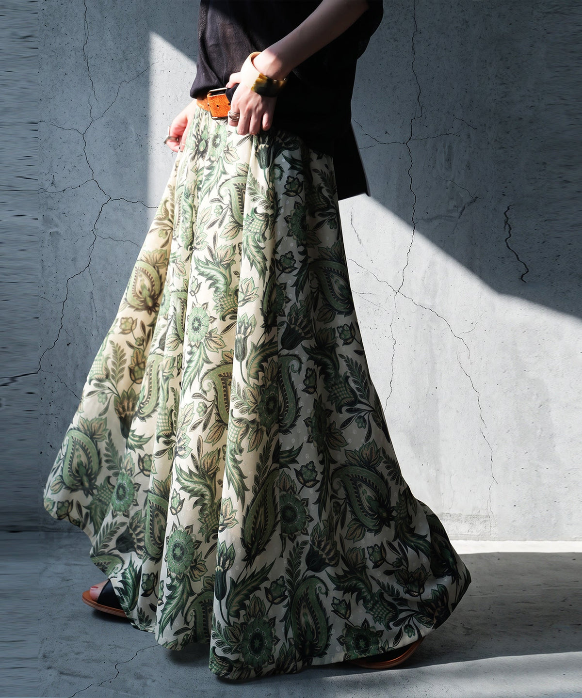 NUUUII Paisley Print Botanical Print Flared Wide Pants Ladies