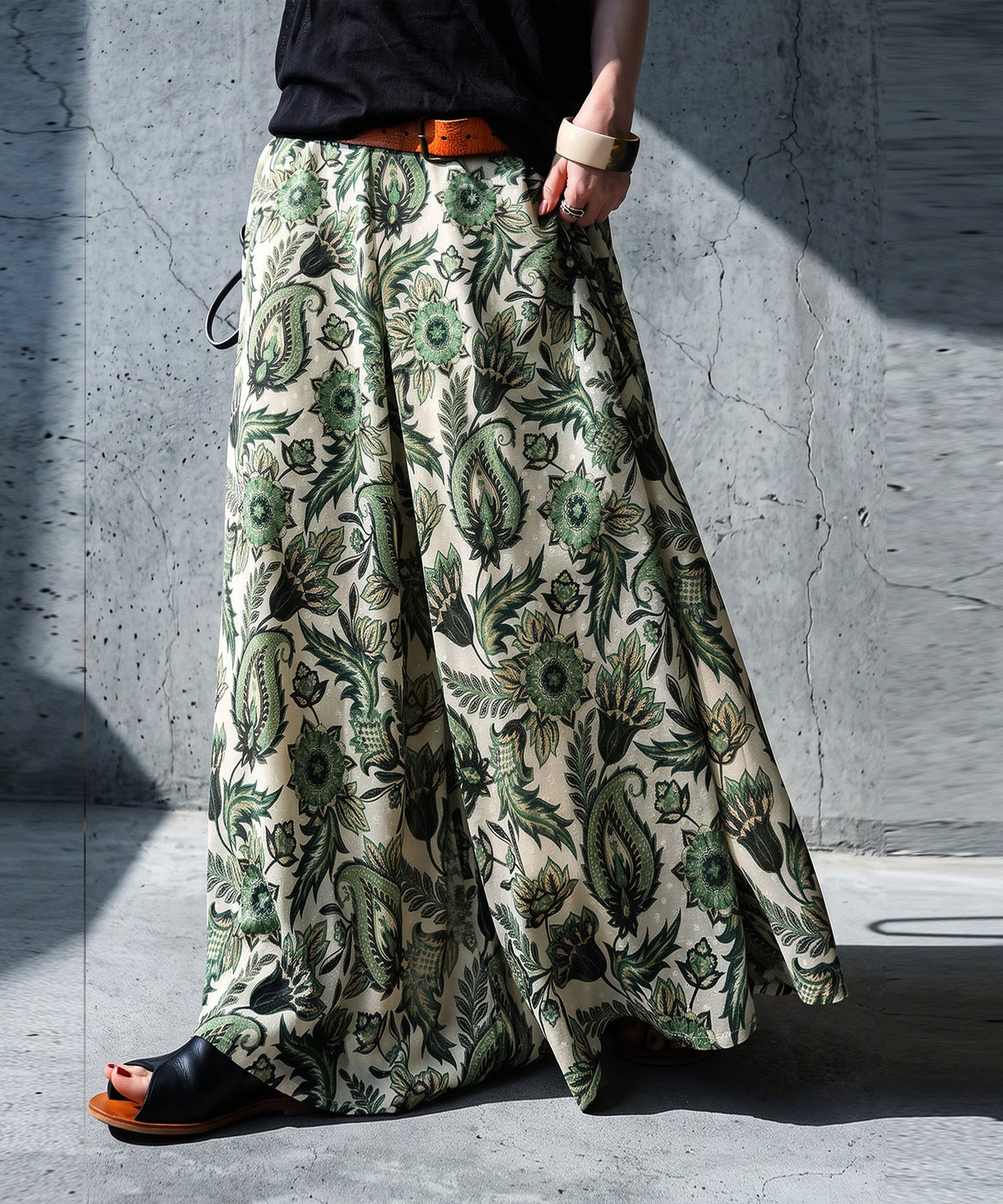 NUUUII Paisley Print Botanical Print Flared Wide Pants Ladies