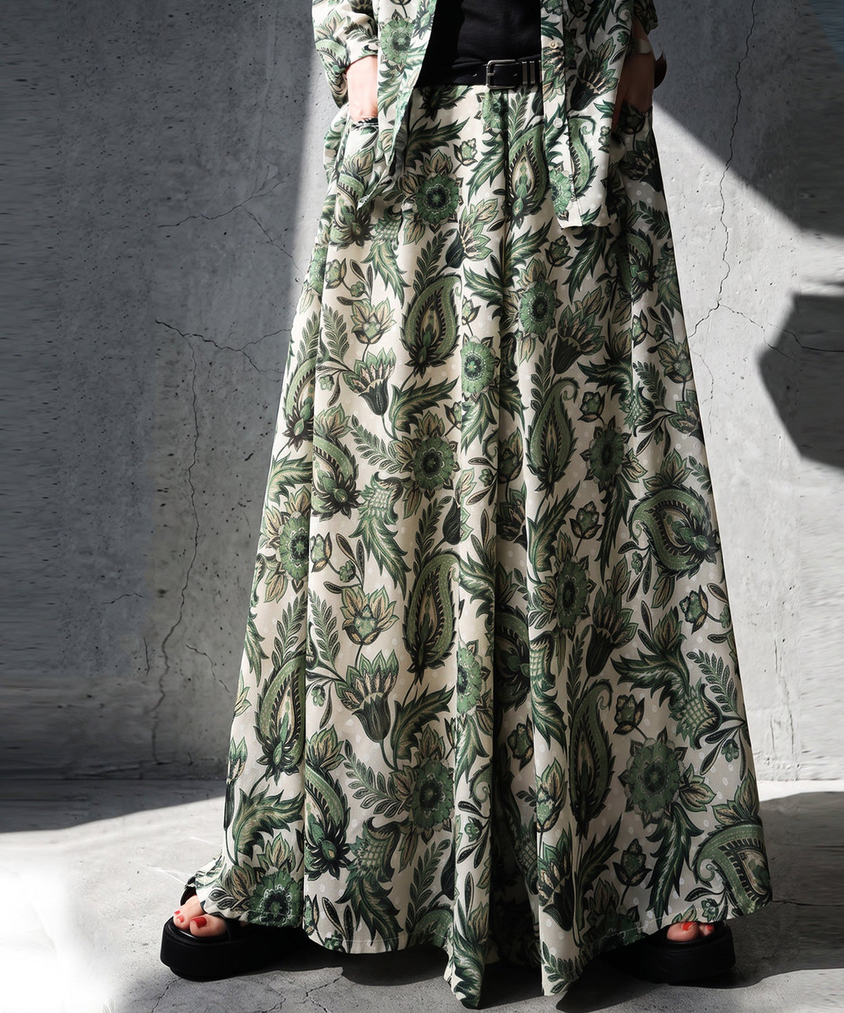 NUUUII Paisley Print Botanical Print Flared Wide Pants Ladies