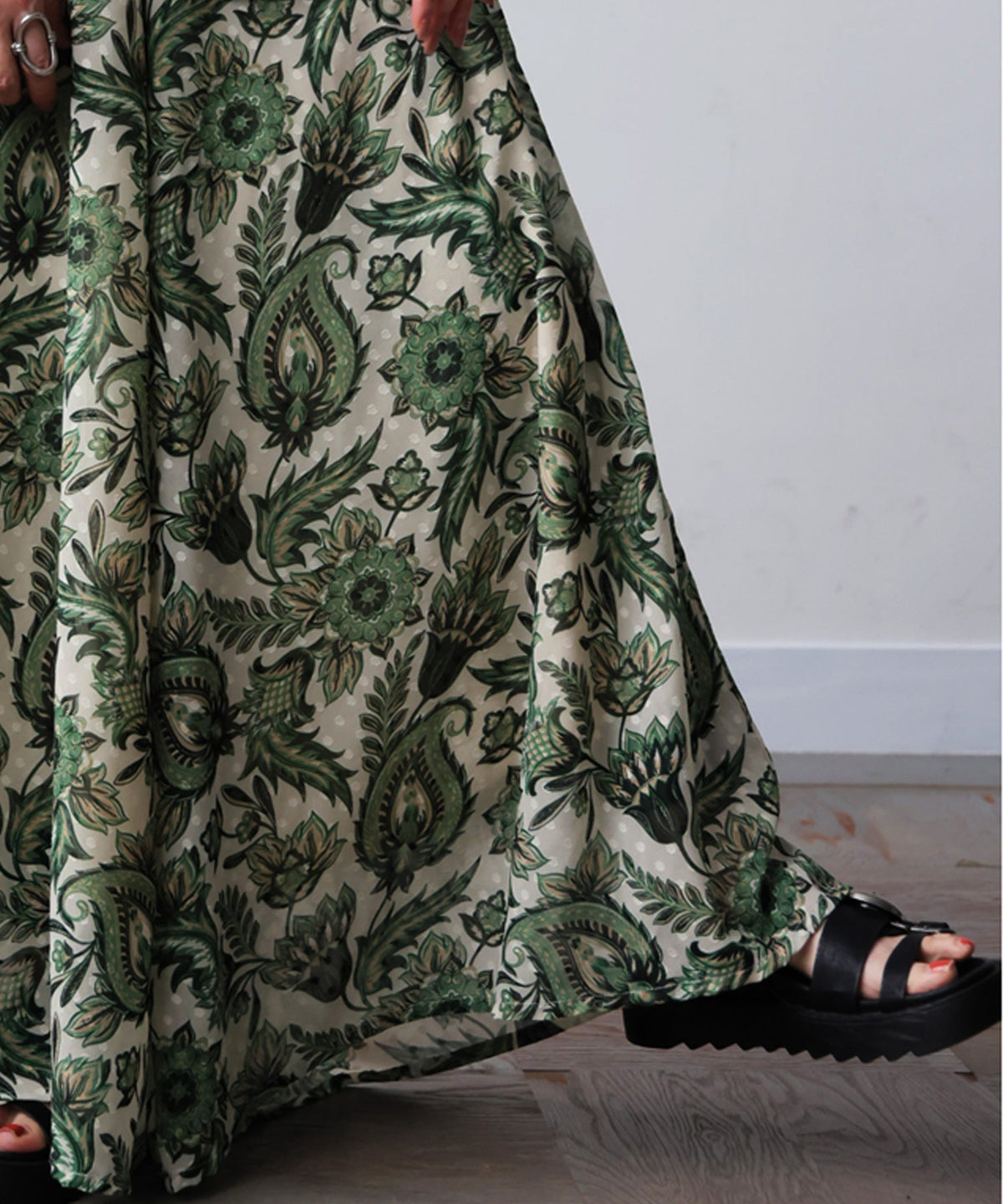 NUUUII Paisley Print Botanical Print Flared Wide Pants Ladies