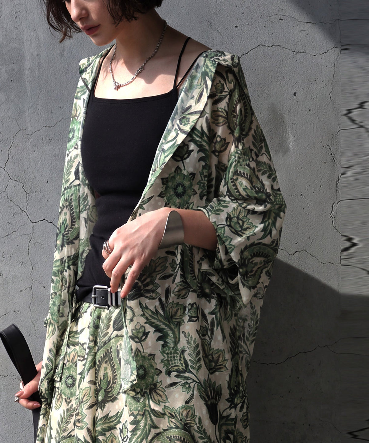 NUUUII Dot Jacquard Botanical Sheer Shirt Ladies