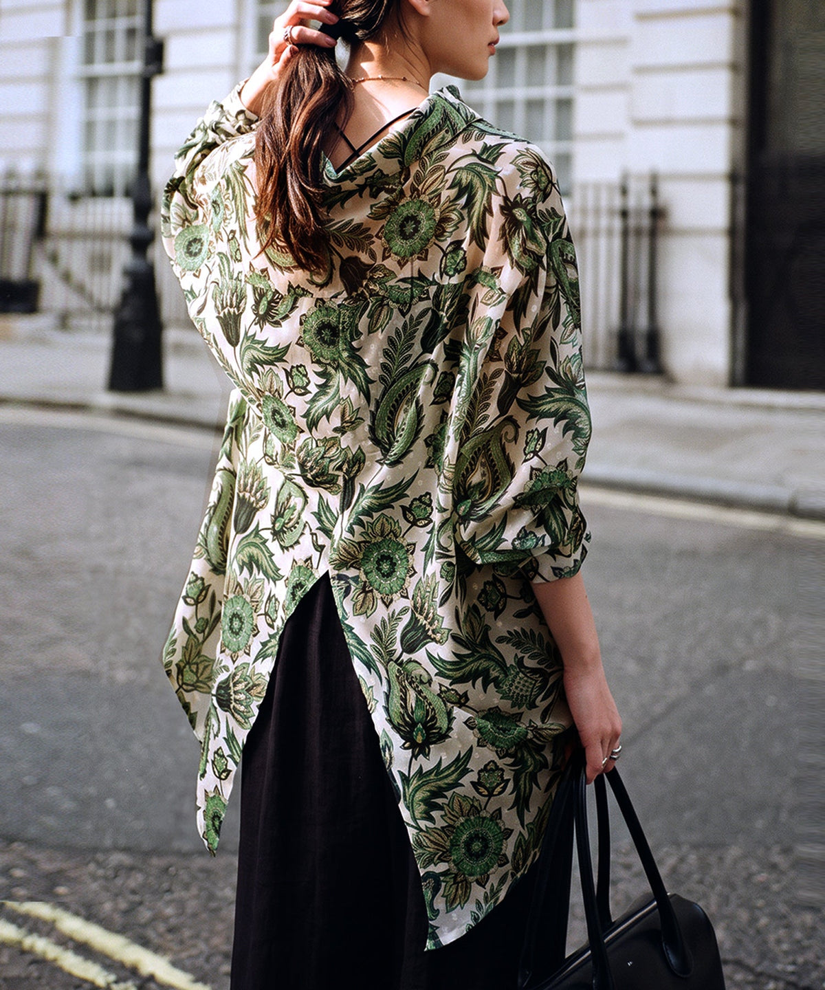 NUUUII Dot Jacquard Botanical Sheer Shirt Ladies