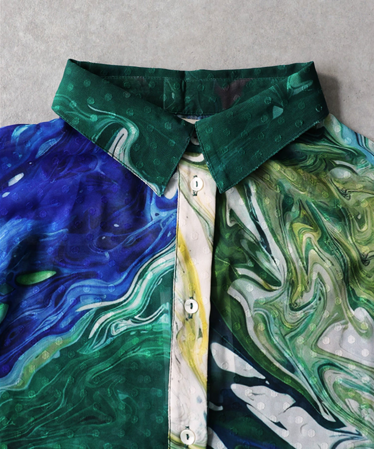 NUUUII Art Print Sheer Blouse Ladies