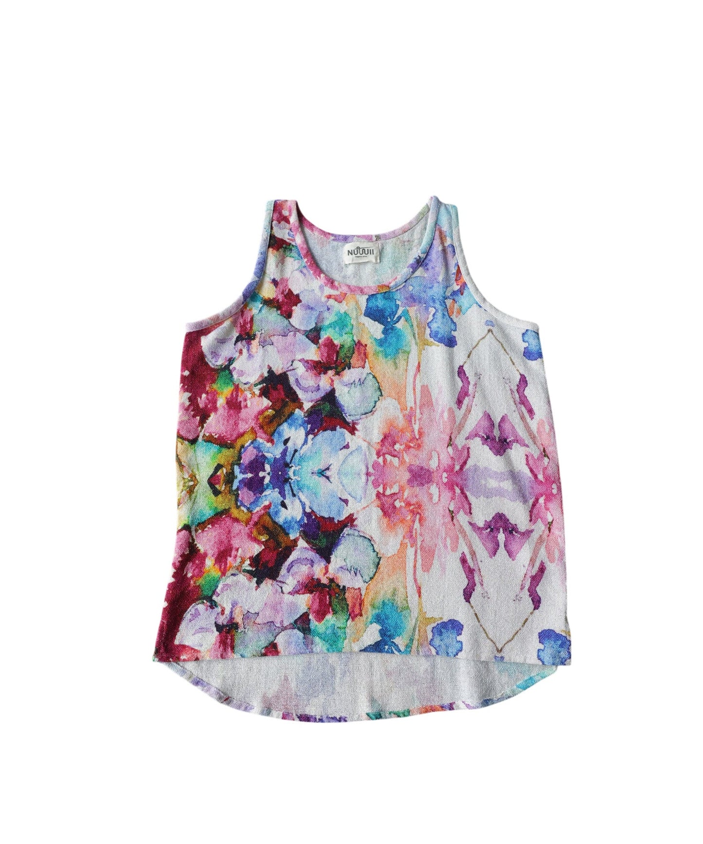 NUUUII Floral Watercolor Print Layered Tank Top Ladies
