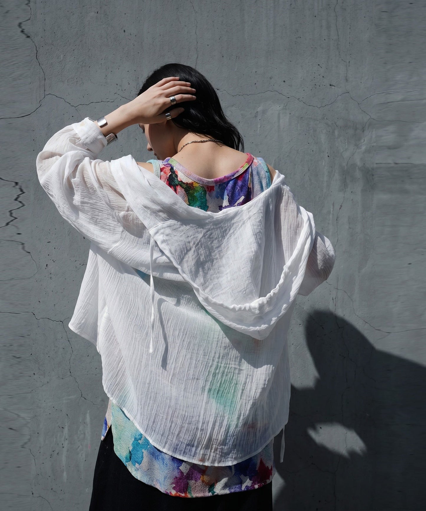 NUUUII Floral Watercolor Print Layered Tank Top Ladies