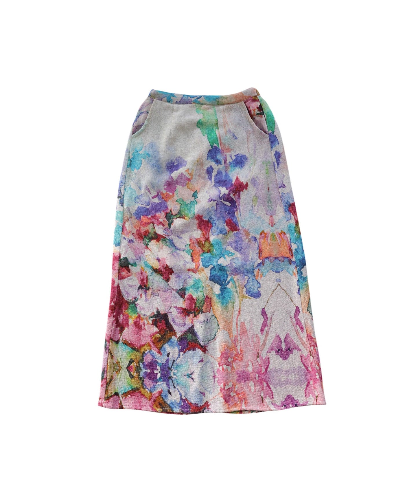 NUUUII Floral Watercolor Print All-Over Print Cotton Blend Skirt Ladies