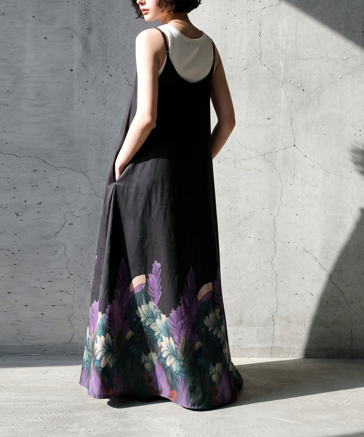 NUUUII Botanical Print Long Camisole Dress Ladies