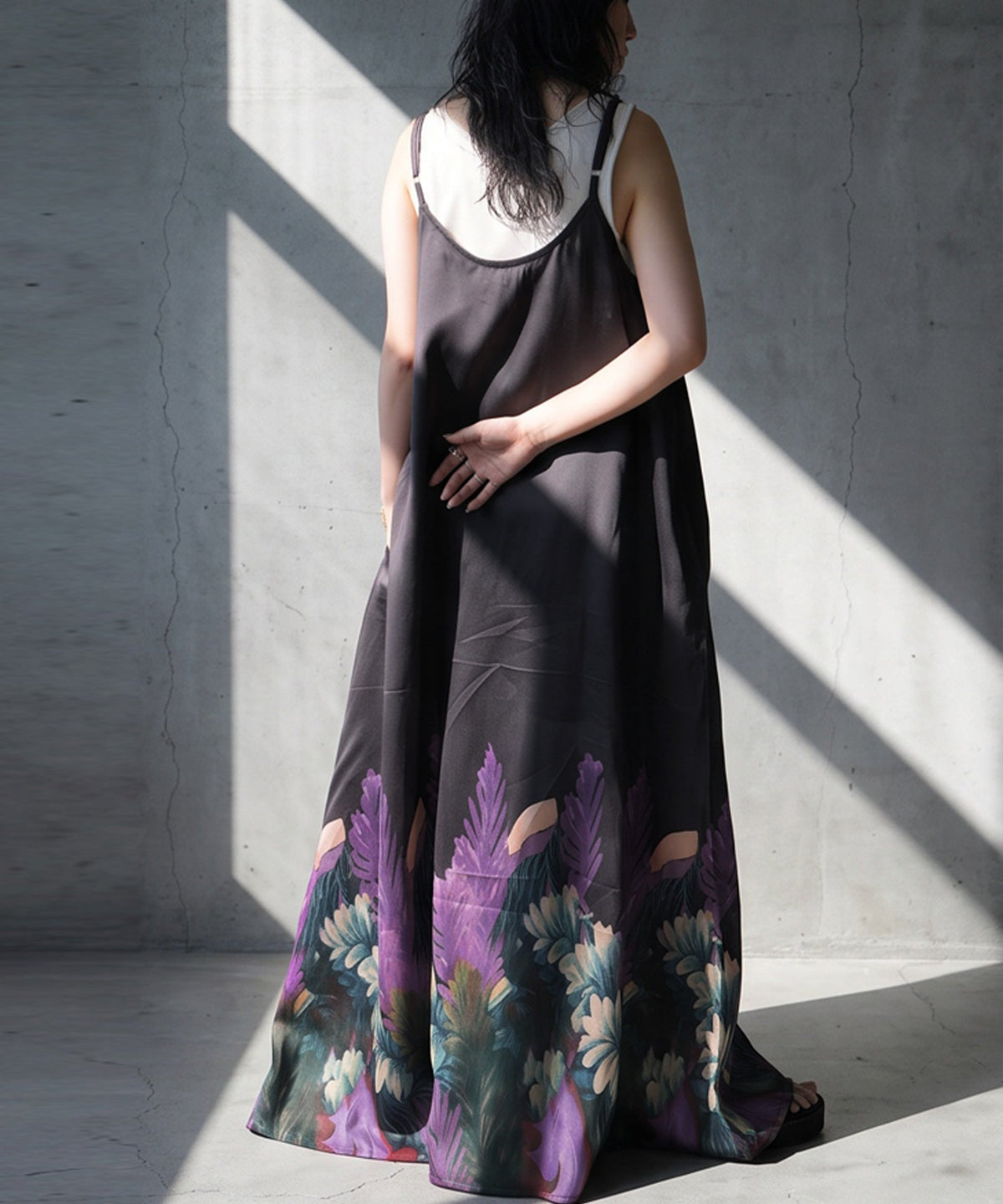 NUUUII Botanical Print Long Camisole Dress Ladies