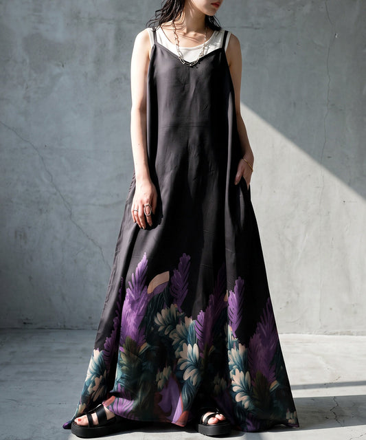 NUUUII Botanical Print Long Camisole Dress Ladies